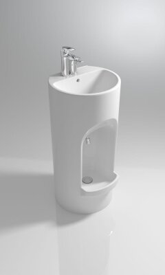 Abdest Lavabosu Alt - Üst Batarya Manuel T186 BEYAZ - GRANTY