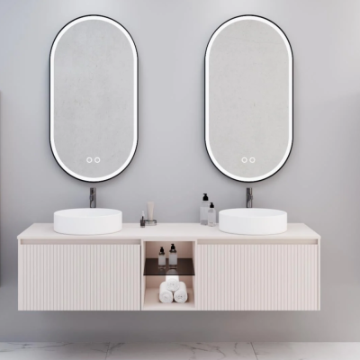 Aquanil Almonde Double Banyo Dolabı 160 cm Krem - AQUANİL