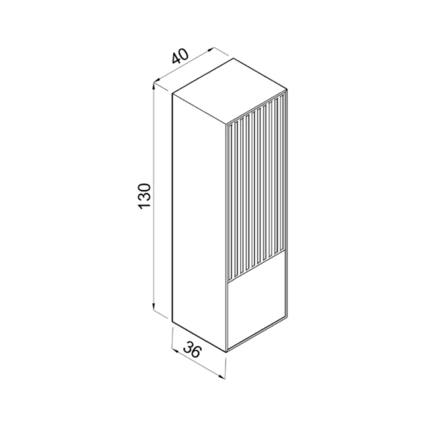 Aquanil Boneta Banyo Boy Dolabı 40cm Antrasit-Spectrum Rose - 2