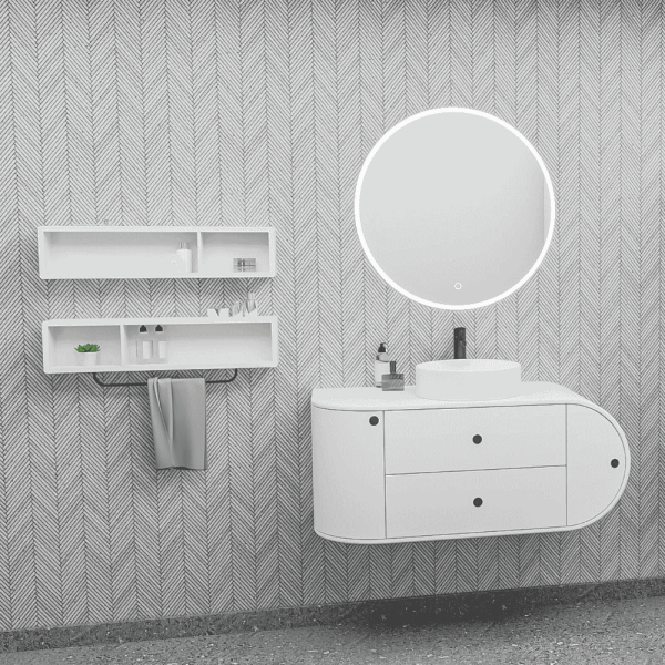 Aquanil Fantasia Banyo Dolap Takımı 115cm Beyaz - 1