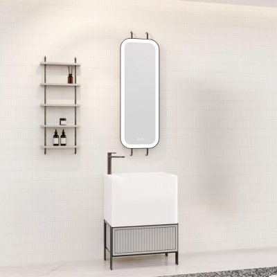 Aquanil Greta Banyo Dolap Takımı 65cm Gri - AQUANİL