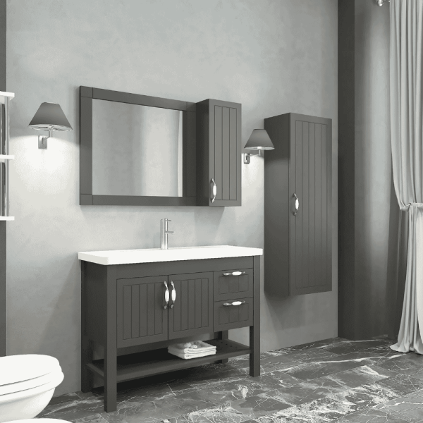 Aquanil Helen Banyo Dolap Takımı 100cm Antrasit - 1