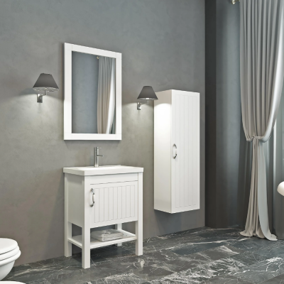 Aquanil Helen Banyo Dolap Takımı 65cm Beyaz - AQUANİL