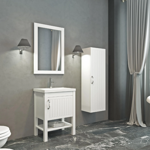 Aquanil Helen Banyo Dolap Takımı 65cm Beyaz - 1