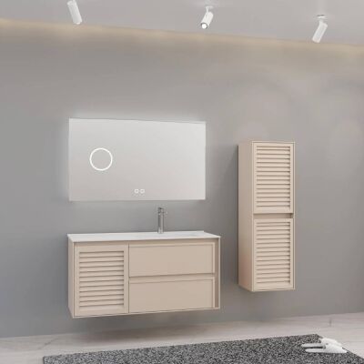 Aquanil Linze Banyo Dolap Takımı 120cm Vizon - AQUANİL