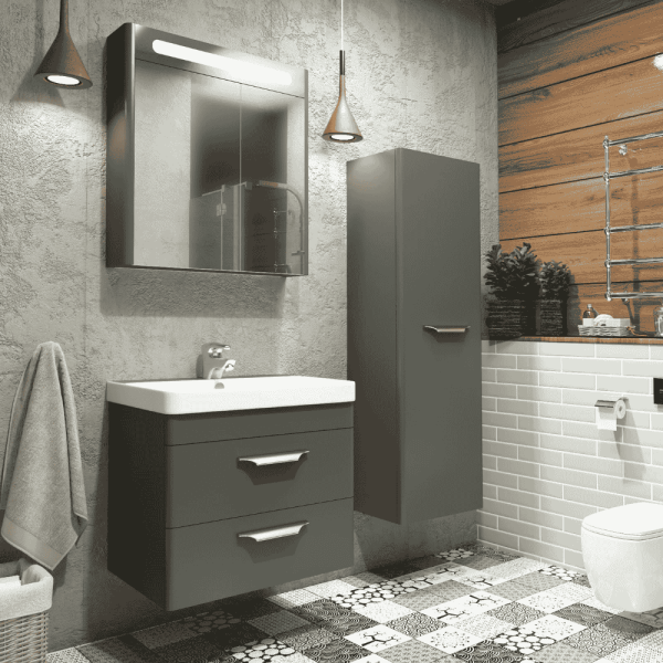 Aquanil Maria Banyo Dolap Takımı 60cm Antrasit - 1