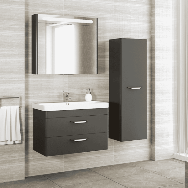 Aquanil Maria Banyo Dolap Takımı 80cm Antrasit - 1