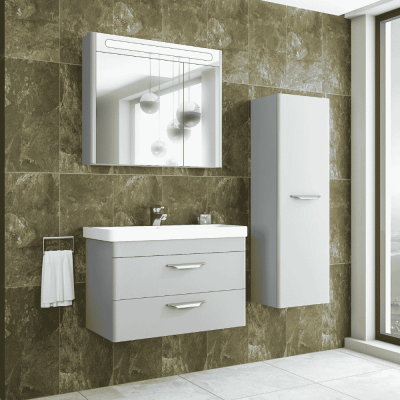 Aquanil Maria Banyo Dolap Takımı 80cm Gri - AQUANİL