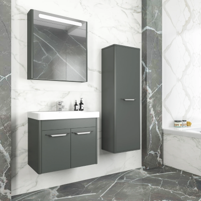 Aquanil Mauna Banyo Dolap Takımı 60cm Antrasit - AQUANİL