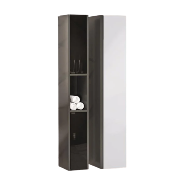 Aquanil Vision Banyo Boy Dolabı 54cm Antrasit/Kayın - 1