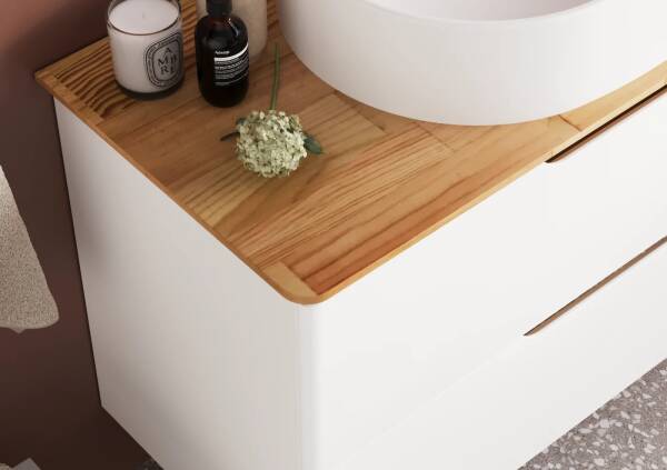 Badella Belen Banyo Dolap Takımı 100cm Beyaz BELEN 55100 V54 - 3