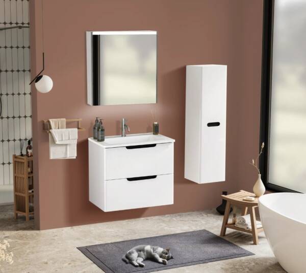 Badella Belen Banyo Dolap Takımı 65cm Beyaz BELEN 5565 V53 - 1