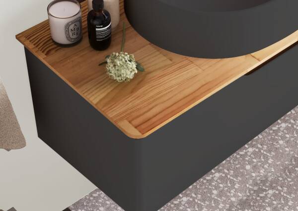 Badella Belen Banyo Dolap Takımı 100cm Antrasit BELEN 28100 V52 - 2