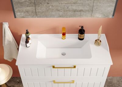 Badella Beta Banyo Dolap Takımı 100cm Beyaz BETA 55100 V53 - 2