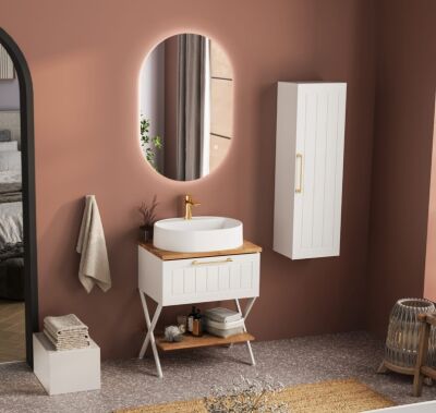 Badella Beta Banyo Dolap Takımı 65cm Beyaz BETA 2865 V52 - 1