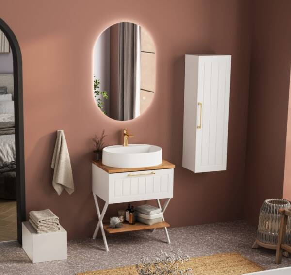 Badella Beta Banyo Dolap Takımı 65cm Beyaz BETA 2865 V52 - 1