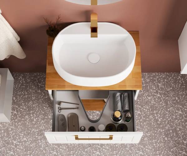 Badella Beta Banyo Dolap Takımı 65cm Beyaz BETA 2865 V52 - 2