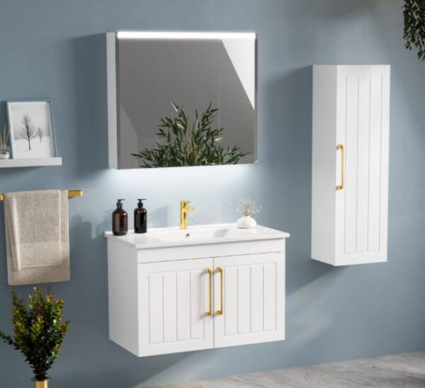 Badella Beta Banyo Dolap Takımı 85cm Beyaz BETA 5585 VK54 - 1