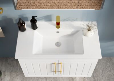 Badella Beta Banyo Dolap Takımı 85cm Beyaz BETA 5585 VK54 - 2