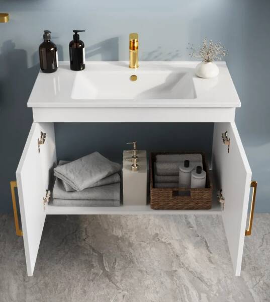 Badella Beta Banyo Dolap Takımı 85cm Beyaz BETA 5585 VK54 - 3