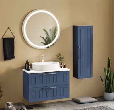 Badella Beta Banyo Dolap Takımı 85cm Lacivert BETA 5585 V55 - 1