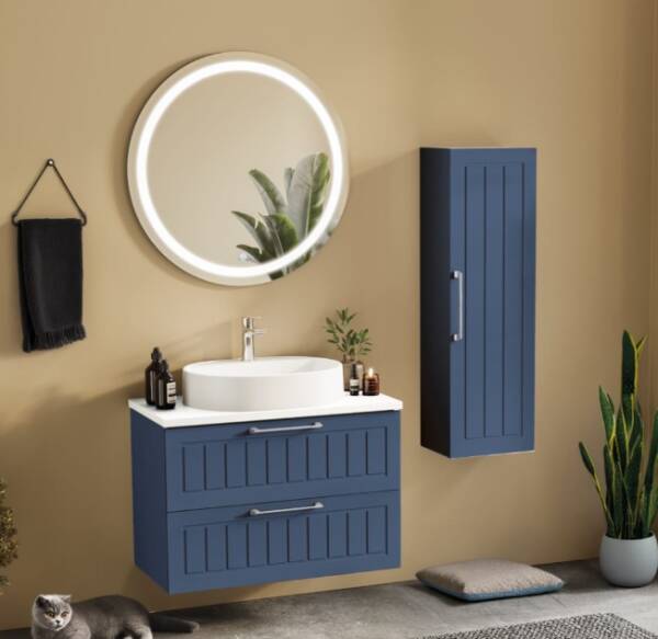 Badella Beta Banyo Dolap Takımı 85cm Lacivert BETA 5585 V55 - 1