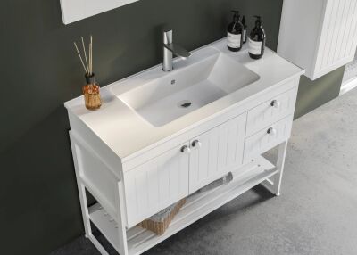 Badella Efes Banyo Dolap Takımı EFES 46100 V31 100cm Beyaz - 2