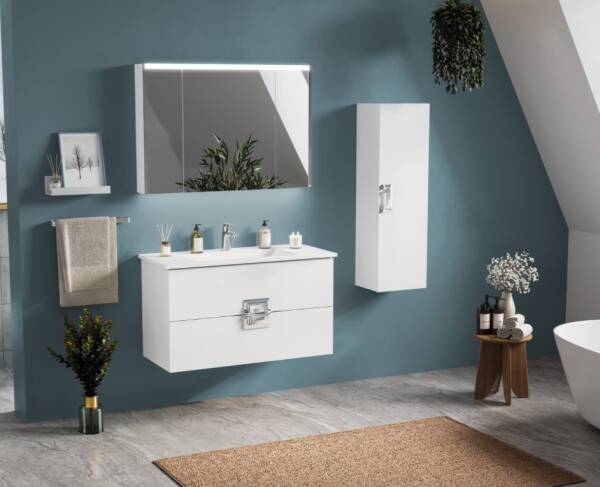 Badella Hammer Banyo Dolap Takımı 100cm Beyaz HAMMER 55100 V53 - 1