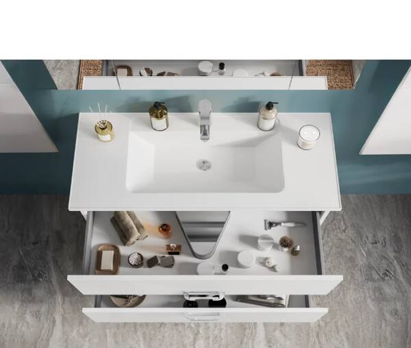 Badella Hammer Banyo Dolap Takımı 100cm Beyaz HAMMER 55100 V53 - 2