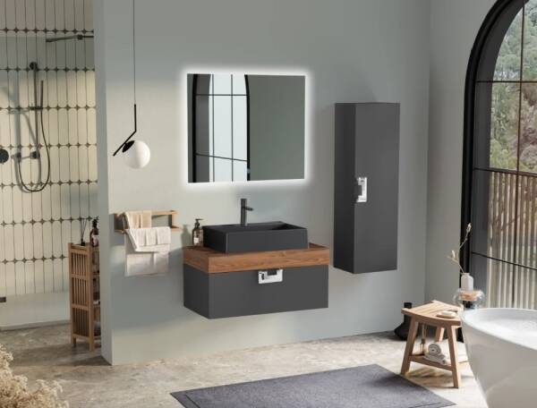 Badella Hammer Banyo Dolap Takımı 85cm Gri HAMMER 2885 V52 - 1