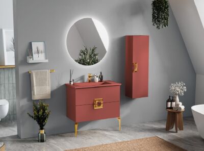 Badella Hammer Banyo Dolap Takımı 85cm Kırmızı HAMMER 5585 V54 - 1