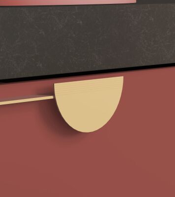 Badella Luna Banyo Dolap Takımı 100cm Kırmızı LUNA 28100 V54 - 3