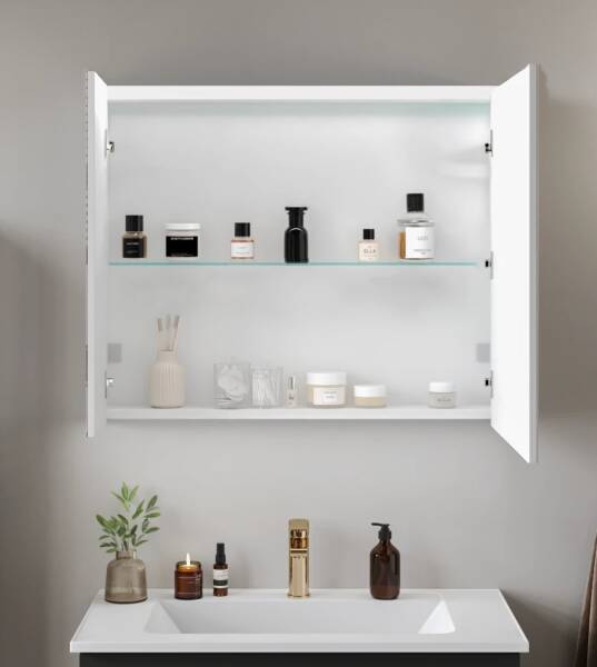 Badella Luna Banyo Dolap Takımı 85cm Gri LUNA 5585 V52 - 3