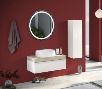 Badella Moderno Banyo Dolap Takımı 100cm Antrasit MODERNO 28100 V51 - 1