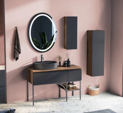 Badella Moderno Banyo Dolap Takımı 120cm Antrasit MODERNO 28120 V53 - 1