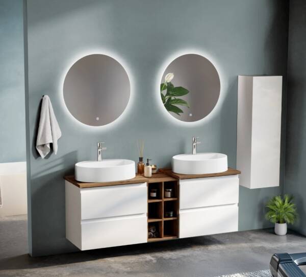 Badella Moderno Banyo Dolap Takımı 160cm Beyaz MODERNO 55160 V51 - 1
