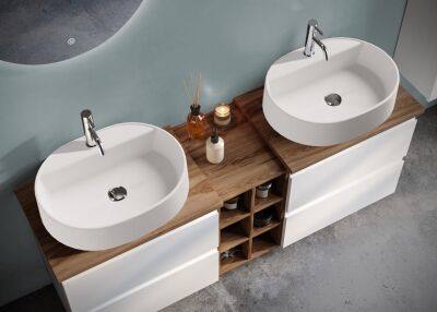 Badella Moderno Banyo Dolap Takımı 160cm Beyaz MODERNO 55160 V51 - 2