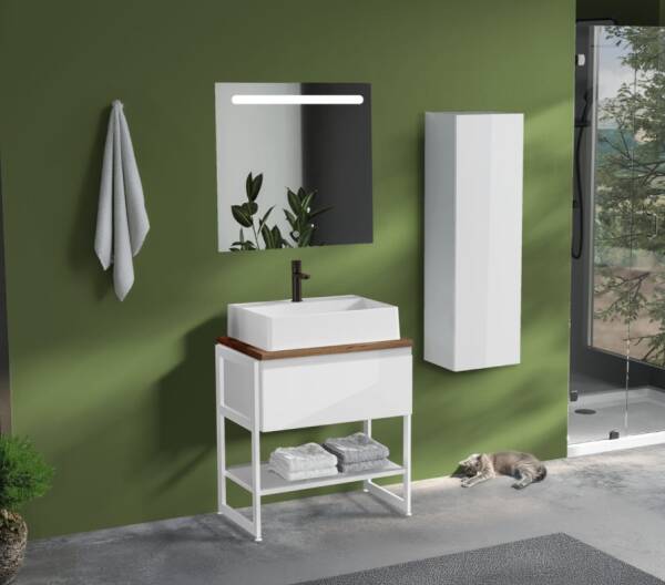 Badella Moderno Banyo Dolap Takımı 65cm Beyaz MODERNO 2865 V52 - 1