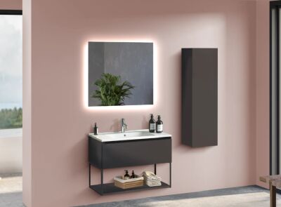 Badella Moderno Banyo Dolap Takımı 85cm Antrasit MODERNO 2885 V53 - 1
