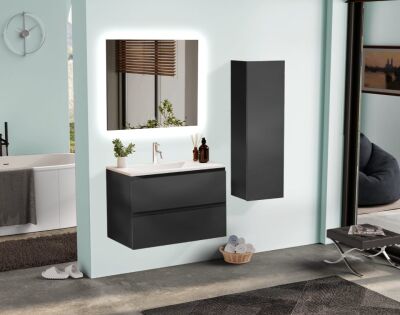 Badella Moderno Banyo Dolap Takımı 85cm Antrasit MODERNO 5585 V53 - 1