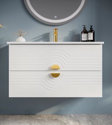 Badella Omega Banyo Dolap Takımı 100cm Beyaz OMEGA 55100 V51 - 2