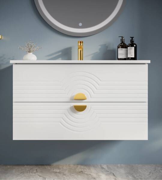 Badella Omega Banyo Dolap Takımı 100cm Beyaz OMEGA 55100 V51 - 2