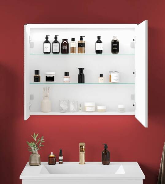 Badella Omega Banyo Dolap Takımı 85cm Beyaz OMEGA 2885 V53 - 2