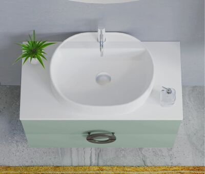 Badella Polo Banyo Dolap Takımı 85cm Yeşil Polo 5585 V53 - 2