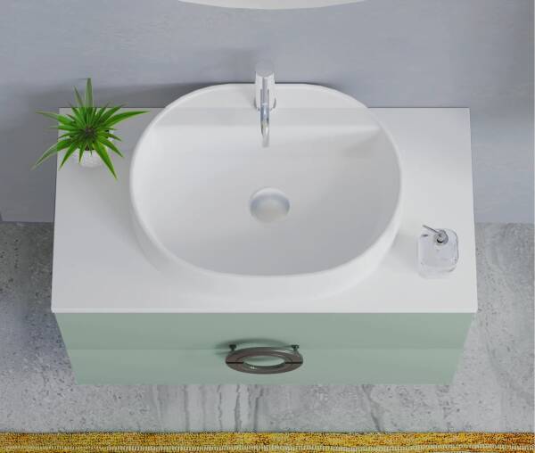 Badella Polo Banyo Dolap Takımı 85cm Yeşil Polo 5585 V53 - 2