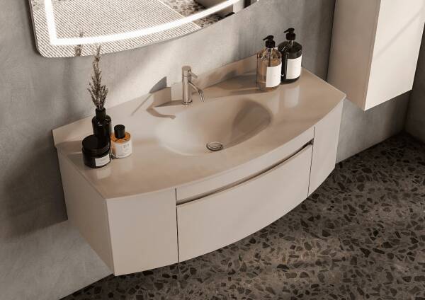 Badella Rosaline Banyo Dolap Takımı ROSALINE 39120 V32 120cm Kumsal - 3