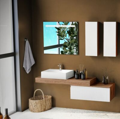 Badella Royal Banyo Dolap Takımı 160cm Beyaz-Ud ROYAL 28160 V51 - 1