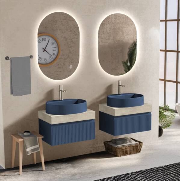 Badella Royal Banyo Dolap Takımı 65cm Lacivert ROYAL 2865 V52 - 1