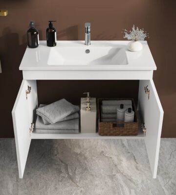 Badella Royal Banyo Dolap Takımı 85cm Beyaz ROYAL 5585 VK51 - 2