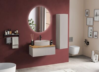 Badella Royal Banyo Dolap Takımı 85cm Kum ROYAL 2885 V51 - 1